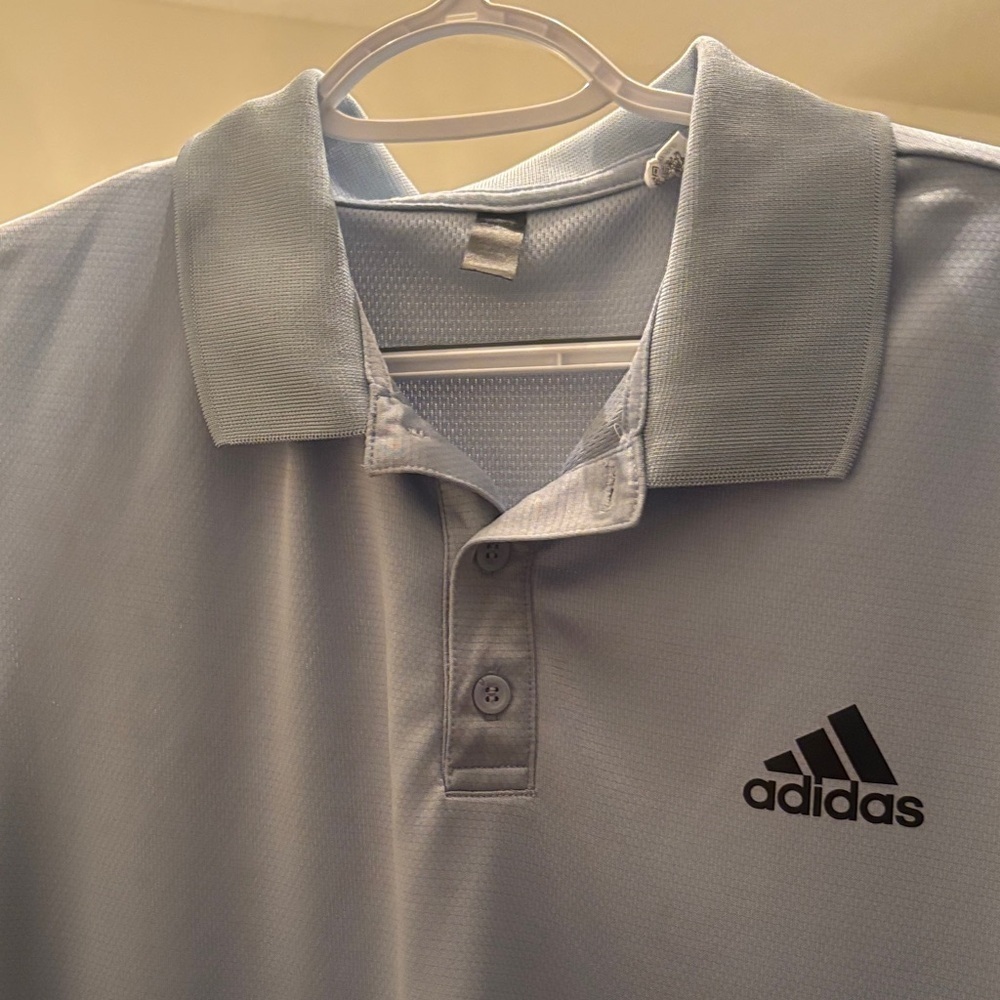 Adidas Men's Sky Blue Polo Shirt - Picture 3 of 7